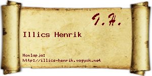 Illics Henrik névjegykártya